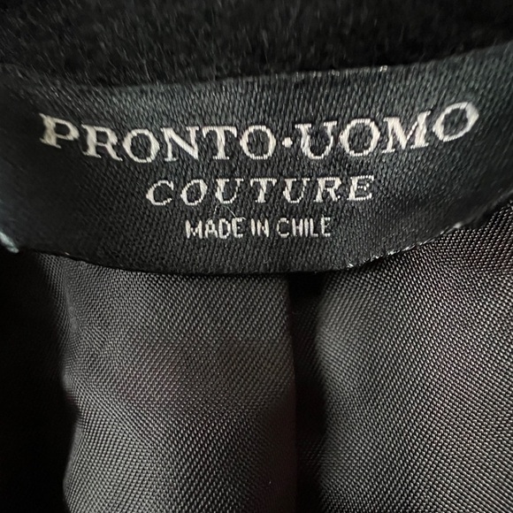 Pronto Uomo Cashmere Blazer Sports Coat Jacket Black Size 48 - Picture 8 of 9